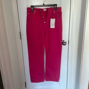 Hot pink Zara jeans